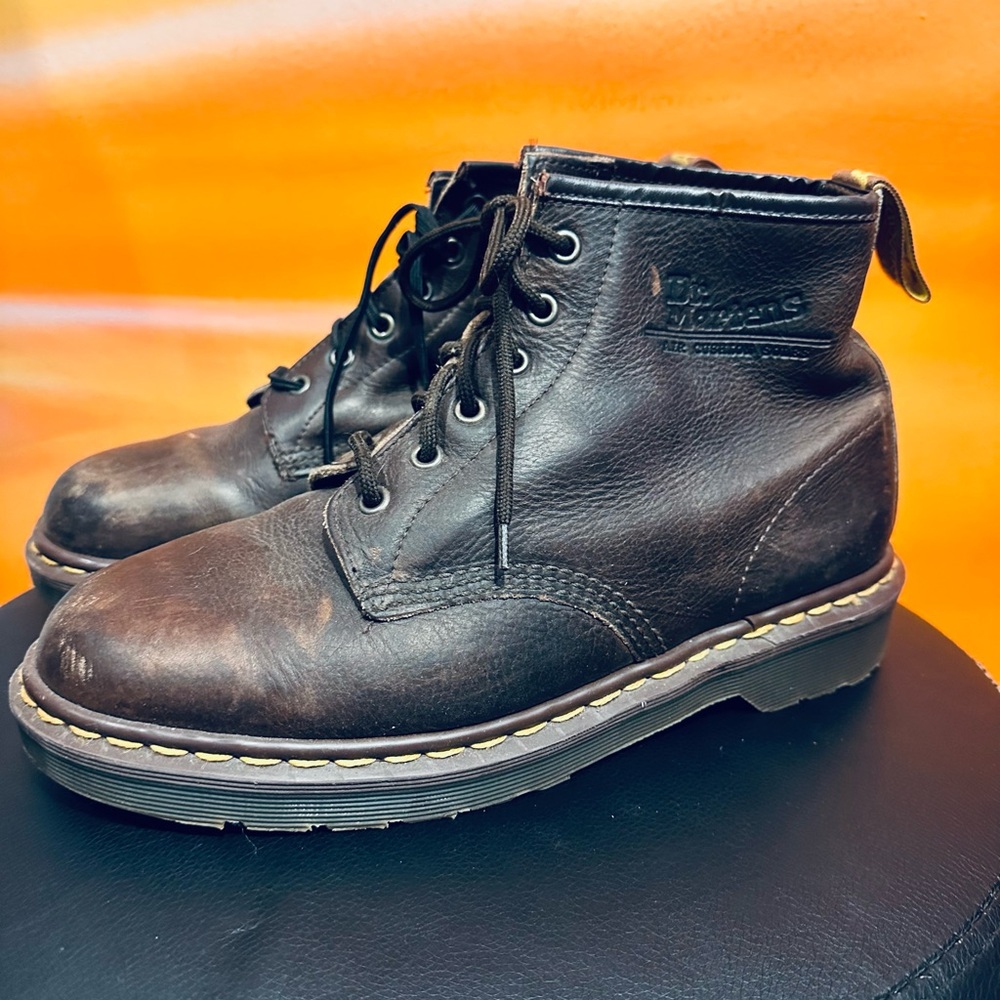 Dr. Martens Vintage Made in England Brown Leather Ankle Boots